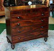 Large Mid 19thc Mahogany Chest