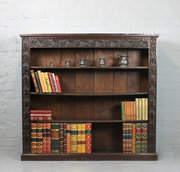 Late 19thc Carved Oak Bookcase