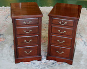 Pair Victorian Mahogany Bedsid