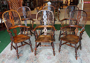 Rare Set of 6 Highback Yew Woo