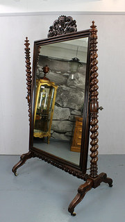 Very Large Mahogany Cheval Mir