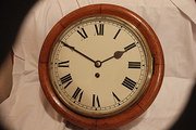 Oak case fusse time piece with