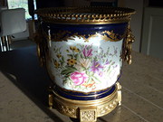 Gilded Jardiniere Lion Heads