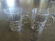 Pair of Silver Tot Cups