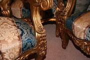 FORMALEY AT A STATELY HOME  5 PIECE GILT SUITE