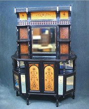antique furniture Superb English Aesthetic Movement Ebonized Cabinet