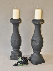 Pair of Large Candle Stands  Q