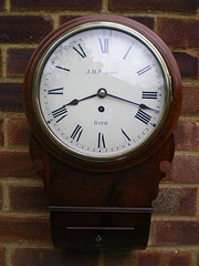 antique clocks & timepieces Antique 19th Century Fusee Wall Clock