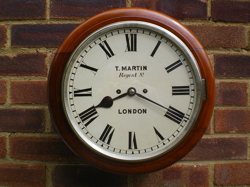 Twin fusee wall clock