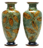 antique ceramics royal doulton pair of autumn f Royal Doulton Pair of Autumn F