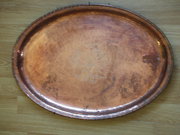 hugh wallis arts crafts copper tray by hu Arts Crafts Copper Tray by HU