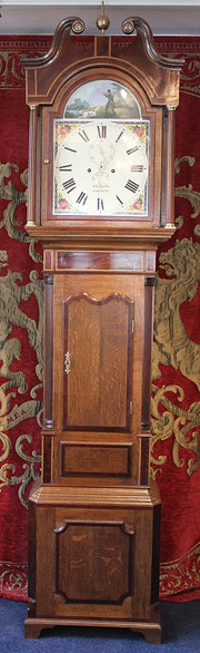 antique clocks & timepieces oak and mahogany bakewell long Oak And Mahogany Bakewell Long