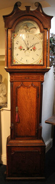 antique clocks & timepieces oak and mahogany ipstones long Oak And Mahogany Ipstones Long