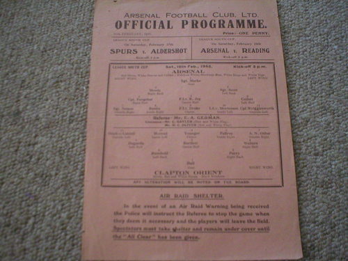 Arsenal V Orient