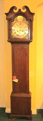 Antique  Oak Longcase Grandfat