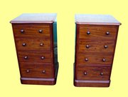 antique furniture pair of victorian mahogany ant Pair Of Victorian Mahogany Ant