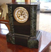 antique clocks & timepieces 19thc slate marble mantle clo 19thC Slate Marble Mantle Clo