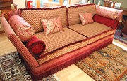 antique furniture a good quality large knole sof A Good Quality Large Knole Sof