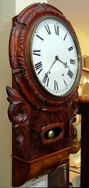 A Late 19thC Walnut Drop Dial