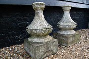 A Pair of Stone Gate Pier Fini