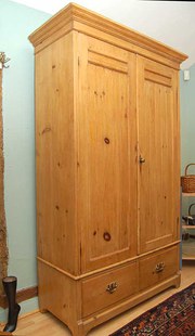 A Victorian Pine Double Wardob