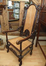 An Early 20thC Oak  Cane Carve