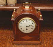 antique clocks & timepieces an edwardian mahogany inlaid m An Edwardian Mahogany Inlaid M
