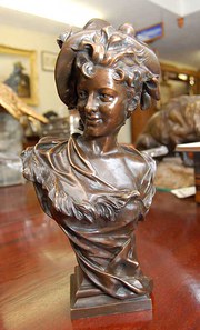 Bronze Bust of Lady  HenriEmil
