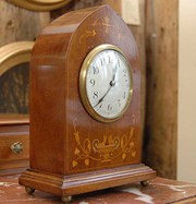 antique clocks & timepieces edwardian inlaid mahogany mant Edwardian Inlaid Mahogany Mant