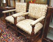 Pair of Cromwellian Style Oak
