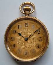 antique and vintage watches 18ct gold fob pocket watch aj 18CT Gold Fob Pocket Watch AJ