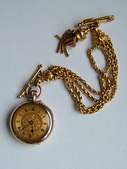 9CT Gold Fob Pocket Watch  Alb