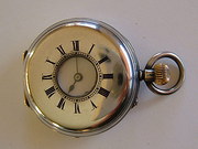 antique and vintage watches silver half hunter fob Antique Silver Half Hunter Fob