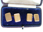 Cased Pair 18CT Gold Gentleman