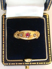 Edwardian 18CT Gold Ruby  Diam