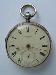 English Silver Fusee Pocket Wa