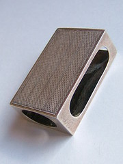 English Silver Match Box Holde