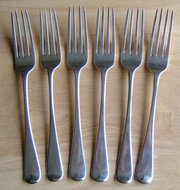 antique silver english silver table forks pw English Silver Table Forks PW