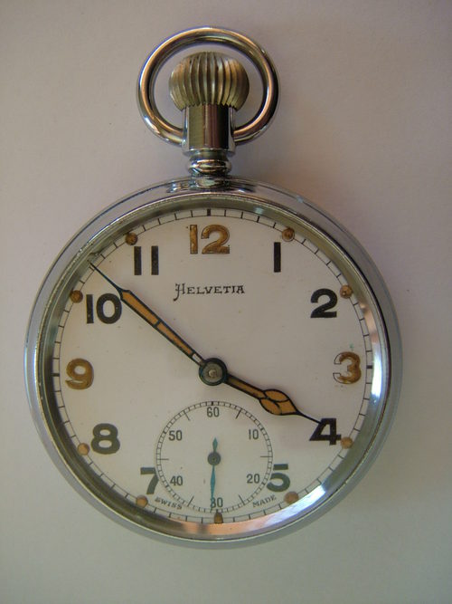 Antique Quality Helvetia Military Style Pocket Watch Quality Helvetia Military Style Pocket Watch