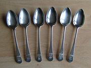 antique silver six english silver spoons newc Six English Silver Spoons Newc
