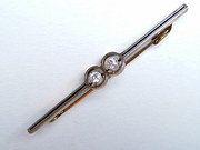 Vintage Two Stone Diamond Bar