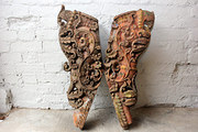 Pair of Polychrome Indian Arch
