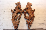 Pair of Well Carved Indian Arc