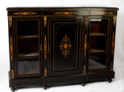 antique furniture victorian ebonised side cabine Victorian Ebonised Side Cabine