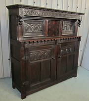 17th Century Inlaid Oak Court