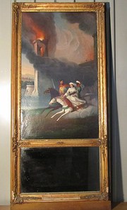 18th Cen Oil on Canvas with Wa