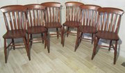 antique furniture 6 victorian slat back farmhous 6 Victorian Slat Back Farmhous