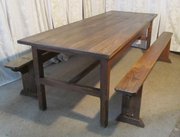 antique furniture 8ft french elm farmhouse table 8ft French Elm Farmhouse Table