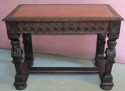 antique furniture a 18th century carved oak writ A 18th Century Carved Oak Writ