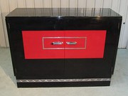 A 1920s Black Lacquered Sidebo